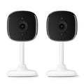 Merkury Smart Indoor Camera 1080p - Wi-Fi Security Cam with Night Vision, White (2-Pack)