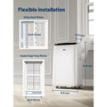 DuraComfort Portable Air Conditioners for Room, 8150BTU(12000 BTU Ashrae) Smart WiFi, Built-in Cool, Dehumidifier, Fan