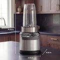 Ninja | Blender | Nutri Pro | Single Serve | For Smoothies, Salsa, Shakes and Frozen Drinks | Includes 2 Smoothie Cups & Lids | Crushes Ice, Fruit & Veggies |Silver | BN401
