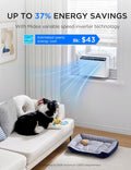 Midea 8,000 BTU U Shaped Smart Inverter Window Air Conditioner - Cools 350 Sq Ft, Ultra Quiet with Open Window Flexibility - Alexa/Google Assistant Compatible - 37% Energy Savings, Remote (Updated)