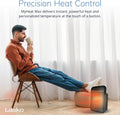 Lasko MyHeat Max Portable Ceramic Space Heater, Tip Over Switch, Overheat Protection, 2 Heat Settings, Adjustable Thermostat, Timer, for Indoor Use, Home, Office, 9 Inches, 1500W, Black, CD09101