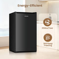 Bangson 2.1 Cu.ft Upright Freezer, Compact Mini Freezer with Reversible Black Door, Black