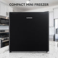BANGSON 1.1 Cu.Ft Stand Up Mini Freezer - Perfect Small Apartment Size Freezer for Dorm, Office, Kitchen, Garage & Home,Black