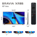 Sony 65” class BRAVIA XR8B OLED 4K HDR Smart Google TV K-65XR8B, 2025 Model