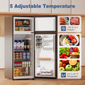 BANGSON 7.7 Cu.Ft Top Freezer Refrigerator for Apartments, Energy Saving, Adjustable Thermostat, Large Capacity, Low Noise, Silver