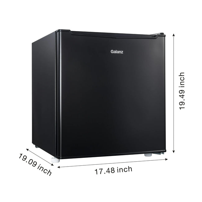 Galanz 1.7 Cu ft One-Door Mini Refrigerator, Black, New