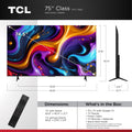 TCL 75" Q Series QLED 4K UHD HDR Smart Google TV (NEW 2025) - Dolby Vision, Dolby Atmos, Motion Rate 240, HDR 10+, Auto Game Mode - 75Q51K