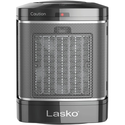 Lasko 8" 1500W Tabletop Ceramic Space Heater with One Hour Timer, Black, CD08500