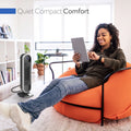 Lasko 22" Smart Tower Heater Powered by Aria, WiFi, Works with Alexa, Google, Black, AR122