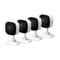 Tapo 2K Indoor Wired Security Camera - Works as a Baby Monitor & Pet Camera, Person/Motion/Baby Cry Detection, 2-Way Audio, Siren, Subscription-Free Local Storage or Optional Cloud, C110P4 (4-Pack)
