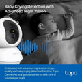 Tapo 2K Pan/Tilt Security Camera for Baby Monitor, Dog Camera w/Motion Detection, 2-Way Audio Siren, Night Vision, Cloud&SD Card Storage, Works w/Alexa & Google Assistant, 2-Pack (Tapo C210P2)