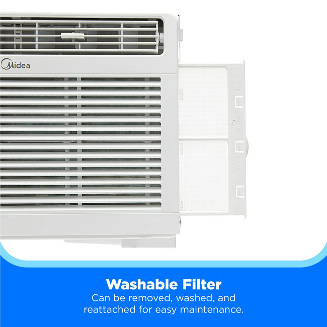 Midea 5,000 BTU Mechanical Window Air Conditioner, Covers up to 150 Sq ft, Easy Installation, MAW05M1WWT, White, New