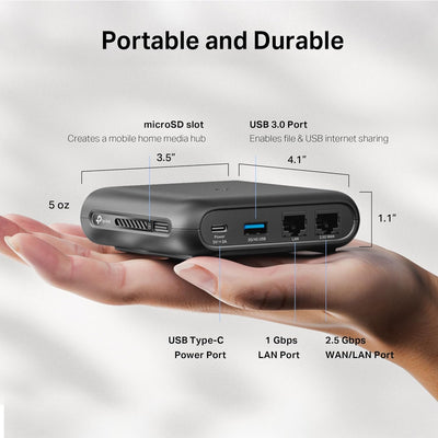 TP-Link Roam 6 AX3000 Dual-Band Wi-Fi 6 Travel Router – Multi-Gig Portable, OpenVPN, WireGuard, Public Network Sharing, Hotel/Cruise Approved, Phone Tethering, USB 3.0, Multi-Mode - TL-WR3002X