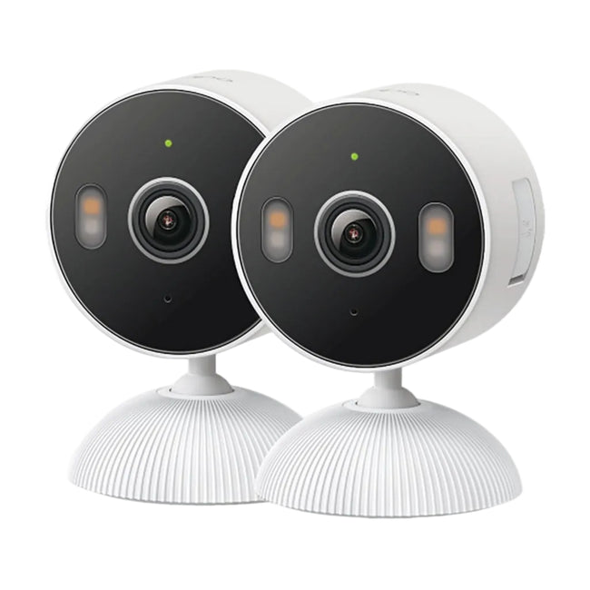 Tapo 2K Indoor/Outdoor Wired Security Camera - Works as a Baby Monitor & Pet Camera, Person/Motion/Baby Cry Detection, 2-Way Audio, Siren, Subscription-Free SD Storage or Optional Cloud, C113 (2-Pack)