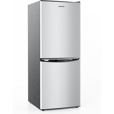 BANGSON 4.0 Cu.ft Small Refrigerator with Freezer,2 Door, Small Fridge with Freezer with Bottom Freezer,Silver