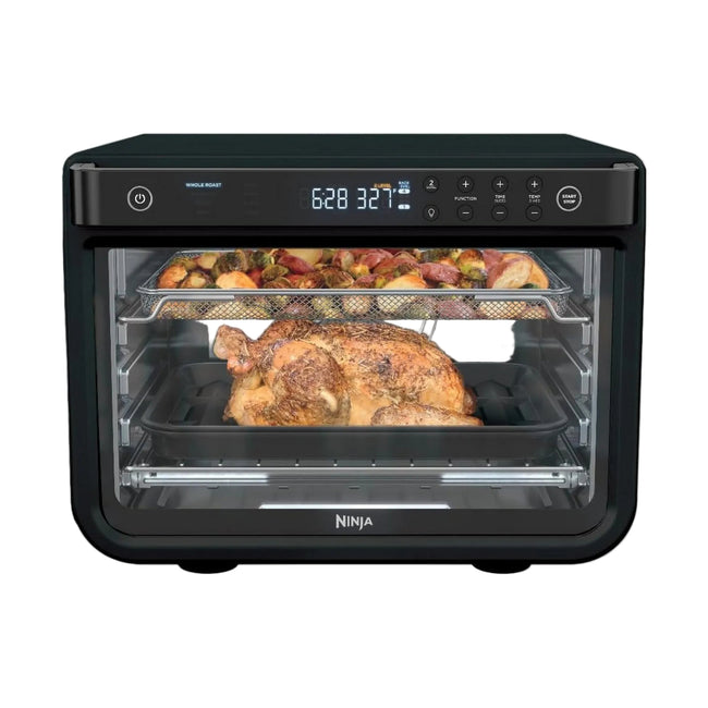 Ninja DT202BK Foodi 8-in-1 XL Pro Air Fry Oven, Large Countertop Convection and Digital Toaster Oven, 1800 Watts, Black, 12 in.