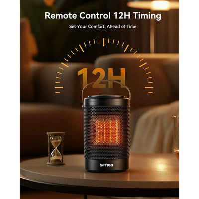 NFTIGB Space Heaters for Home, Desktop Portable Heater with Remote and Timer, 1500W PTC Electric Heater,New