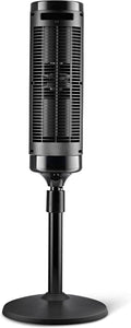 Lasko Elevation Adjustable Tower Fan 42”-54”, Pedestal Fan, 31 ft/s Airflow, Quiet 28 dB, 90° Oscillation, 12h Timer, Remote, Black, EST100