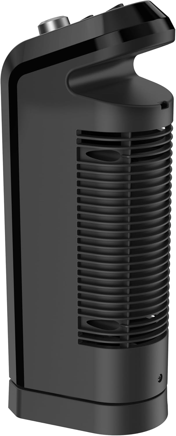 Lasko Oscillating Ceramic Tower Space Heater for Home with Overheat Protection, Adjustable Thermostat, and 2 Speeds, 15.7 Inches, Black, 1500W, CT16450
