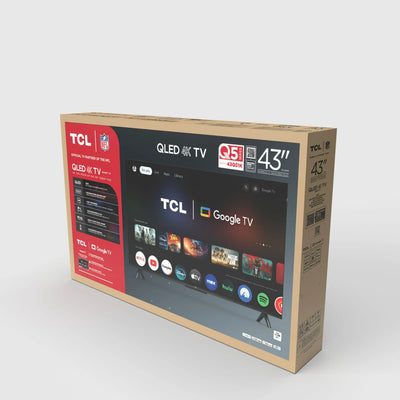 TCL 43" Q Series QLED 4K UHD HDR Smart Google TV (NEW 2025) - Dolby Vision, Dolby Atmos, Motion Rate 240, HDR 10+, Auto Game Mode - 43Q51K