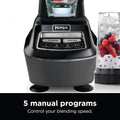 Ninja Kitchen System | All-in-One Food Processor & Blender for Smoothies | Includes Pitcher, Travel Cup, & 8-Cup Bowl | Makes Salsa, Dough, Shakes, & Frozen Drinks | 120 Volts | Black | BL770AMZ