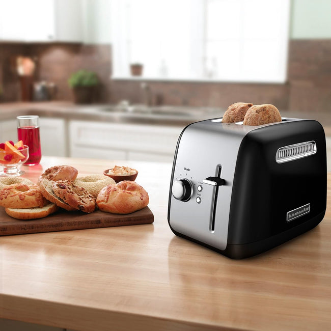 KitchenAid 2 Slice Manual Lift Toaster - KMT2115OB, Onyx Black