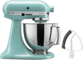 KitchenAid Value Bundle Artisan Series 5 Quart Tilt-Head Stand Mixer with Included Flex Edge Beater, KSM150FEAQ, Aqua Sky