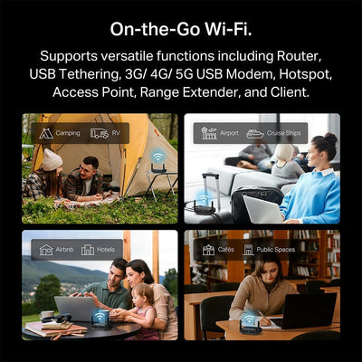 TP-Link Roam 6 AX1500 Portable Wi-Fi 6 Travel Router Dual-Band | Easy Public WiFi Sharing | Hotel/RV/Travel Approved | Phone WiFi Tether | USB C 3.0 | Multi-Mode | OpenVPN, WireGuard® | TL-WR1512X