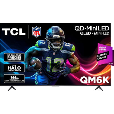 TCL 85 Inch Class QM6K Series | Mini LED QLED 4K HDR | 85QM6K, 2025 Model | 120HZ-144HZ High Brightness Smart Google TV Dolby Atmos Onkyo Audio | Voice Remote Alexa Gaming Streaming Television