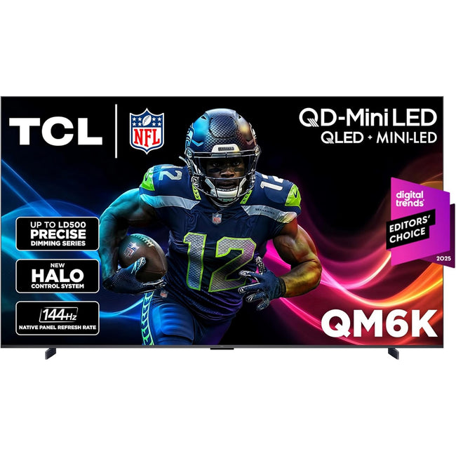 TCL 98 Inch Class QM6K Series | Mini LED QLED 4K HDR | 98QM6K, 2025 Model | 120HZ-144HZ High Brightness Smart Google TV Dolby Atmos Onkyo Audio | Voice Remote Alexa Gaming Streaming Television