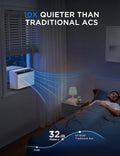 Midea 10,000 BTU U Shaped Smart Inverter Window Air Conditioner - Cools 450 Sq Ft, Ultra Quiet with Open Window Flexibility - Alexa/Google Assistant Compatible - 35% Energy Savings, Remote (Updated)