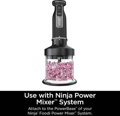 Ninja XSKKITCHPR Foodi Power Chopper 3-Cup Food Processor Bowl, for Ninja Power Mixer System (CI100 Series), Black