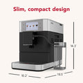 KitchenAid Fully Automatic Espresso Machine KF8 with Milk Attachment & Plant Based Milk Options, KES8558BK, Cast Iron Black