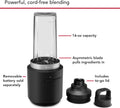 KitchenAid Go™ Cordless Personal Blender - battery sold separately, KSBR200, Black Matte
