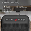 Lasko MyHeat Max Portable Ceramic Space Heater, Tip Over Switch, Overheat Protection, 2 Heat Settings, Adjustable Thermostat, Timer, for Indoor Use, Home, Office, 9 Inches, 1500W, Black, CD09101