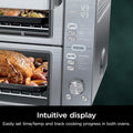 Ninja Air Fryer Toaster Oven Combo | Double Stack XL | 12-in-1 | Fits 4.5 lb Chicken & 6lbs of Wings | Smart Finish Cook 2 Different Meals at Same Time | Countertop Oven | Stainless Steel | DCT601