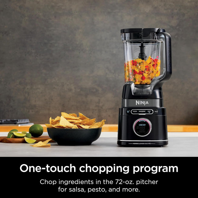 Ninja Blender & Food Processor All-in-One | For-Smoothies, Food and More | Kitchen Countertop | Includes 72 oz. Pitcher & (2) 24 oz. To-Go Cups with Lids | 1800 Watt | Black | TB301