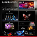 TCL 85 Inch Class QM7K Series | Mini LED QLED 4K HDR | 85QM7K, 2025 Model | 120HZ-144HZ Anti Reflective Screen Smart Google TV Dolby Atmos Onkyo Audio | Voice Remote Alexa Gaming Streaming Television