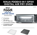 Ninja Digital Air Fryer & Toaster Oven | 8-in-1 Functionality | Flip-Up Design | XL Capacity | Air Fry Basket, Sheet Pan, Wire Rack & Crumb Tray | 1800 Watt | Silver | SP101