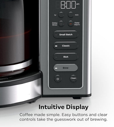 Ninja Fresh Brew™ Drip Coffee Maker | Programmable 14Cup Glass Carafe, Brew Classic & Rich, 70oz Removable Water Reservoir | Small Batch, Delay Brew, Adjustable Warming Plate | Stainless Steel | CE451
