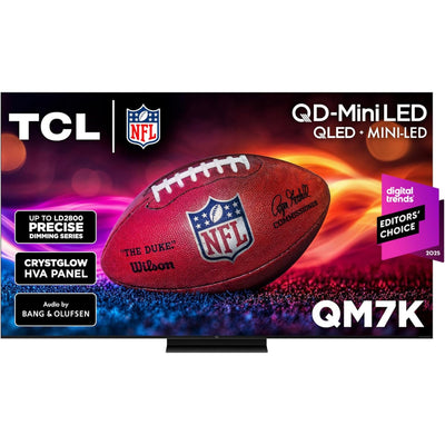 TCL 65 Inch Class QM7K Series | Mini LED QLED 4K HDR | 65QM7K, 2025 Model | 120HZ-144HZ Anti Reflective Screen Smart Google TV Dolby Atmos Onkyo Audio | Voice Remote Alexa Gaming Streaming Television