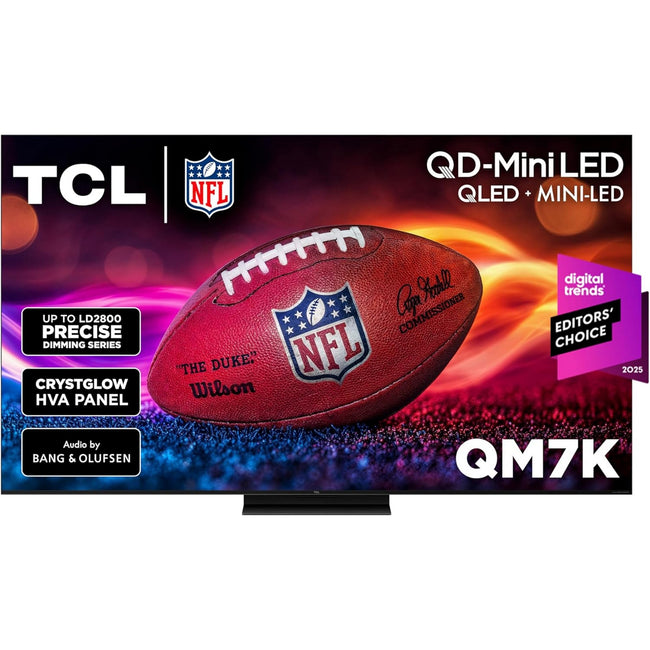 TCL 65 Inch Class QM7K Series | Mini LED QLED 4K HDR | 65QM7K, 2025 Model | 120HZ-144HZ Anti Reflective Screen Smart Google TV Dolby Atmos Onkyo Audio | Voice Remote Alexa Gaming Streaming Television