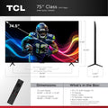 TCL 75 Inch Class QM6K Series | Mini LED QLED 4K HDR | 75QM6K, 2025 Model | 120HZ-144HZ High Brightness Smart Google TV Dolby Atmos Onkyo Audio | Voice Remote Alexa Gaming Streaming Television