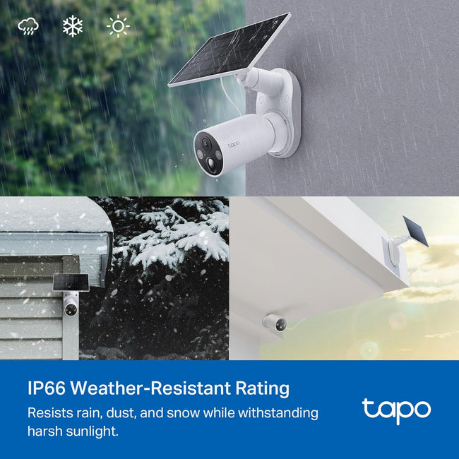 Tapo MagCam 2K+ Outdoor Wireless Security Camera - Battery Power with Solar Charging, Magnetic Mount, Person/Vehicle Detection, Subscription-Free Local Storage or Optional Cloud, Works with Alexa