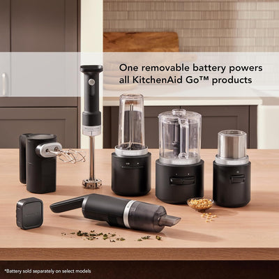 KitchenAid Go™ Cordless Food Chopper - battery included, KFCR531, Black Matte