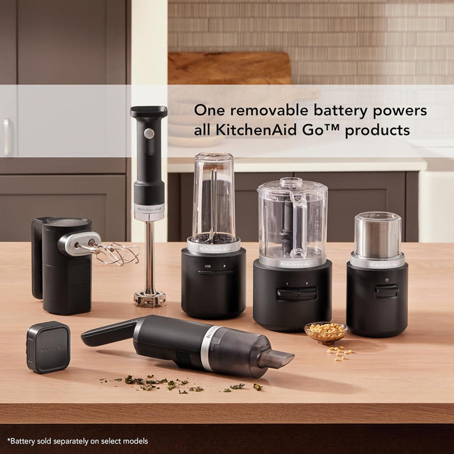 KitchenAid Go™ Cordless Food Chopper - battery included, KFCR531, Black Matte