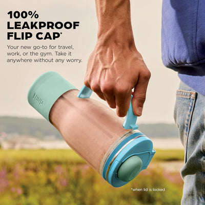 Ninja Blendboss™ | Personal Blender for Smoothies & Frozen Drinks | 26oz Travel Tumbler with LeakProof Lid, Chug Spout & Detachable Straw | Auto-iQ Technology | Blue Raspberry | DB351BL