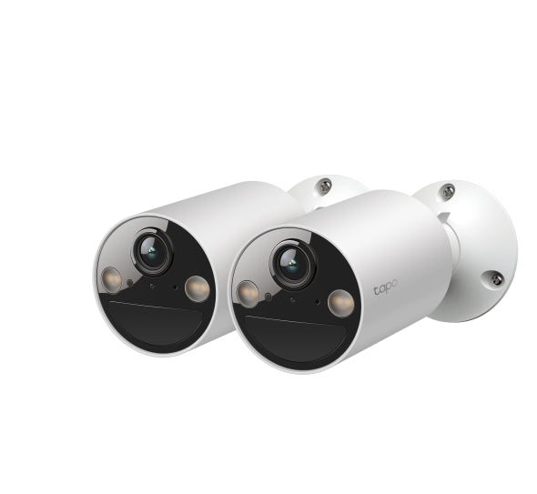 TP-Link Tapo Wireless Indoor/Outdoor 2K Security Camera, Waterproof, Rechargeable, Battery-Powered, Install Anywhere, Local or Cloud Storage - Subscription not Required, Two-Way Audio - TC82(2-pack)