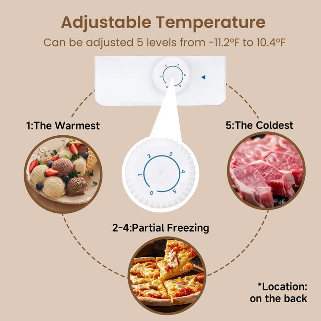 Bangson 2.1 Cu.ft Upright Freezer, Compact Mini Freezer with Reversible Black Door, Black