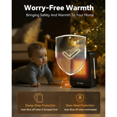 NFTIGB 1500W PTC Space Heater Portable Desktop Electric Heaters for Home, Ceramic Fast Heating, New